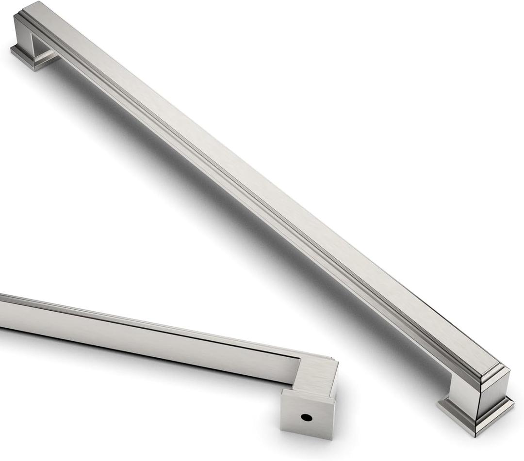 Asidrama 6 Pack 10 Inch(256mm) Brushed Satin Nickel Kitchen Cabinet Handles Cabinet Pulls Kitchen Cabinet Hardware for Cupboard Drawer Pulls