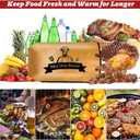 2 x VEEVIIY Upgrade BBQ Blanket for Resting Meat 21 Inch Large Bag, Reusable Insulated Resting, Foldable Insulated Brisket Resting Blanket, Wide Mouth Design Barbecue Blanket Fit Large Meat