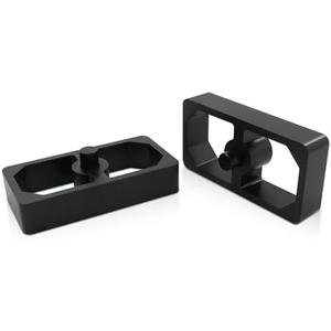 LVOUP 1 Inch Universal Billet Aluminum Leaf Spring Lowering Block Kit for Ride Height Adjustment 2 Pack Black