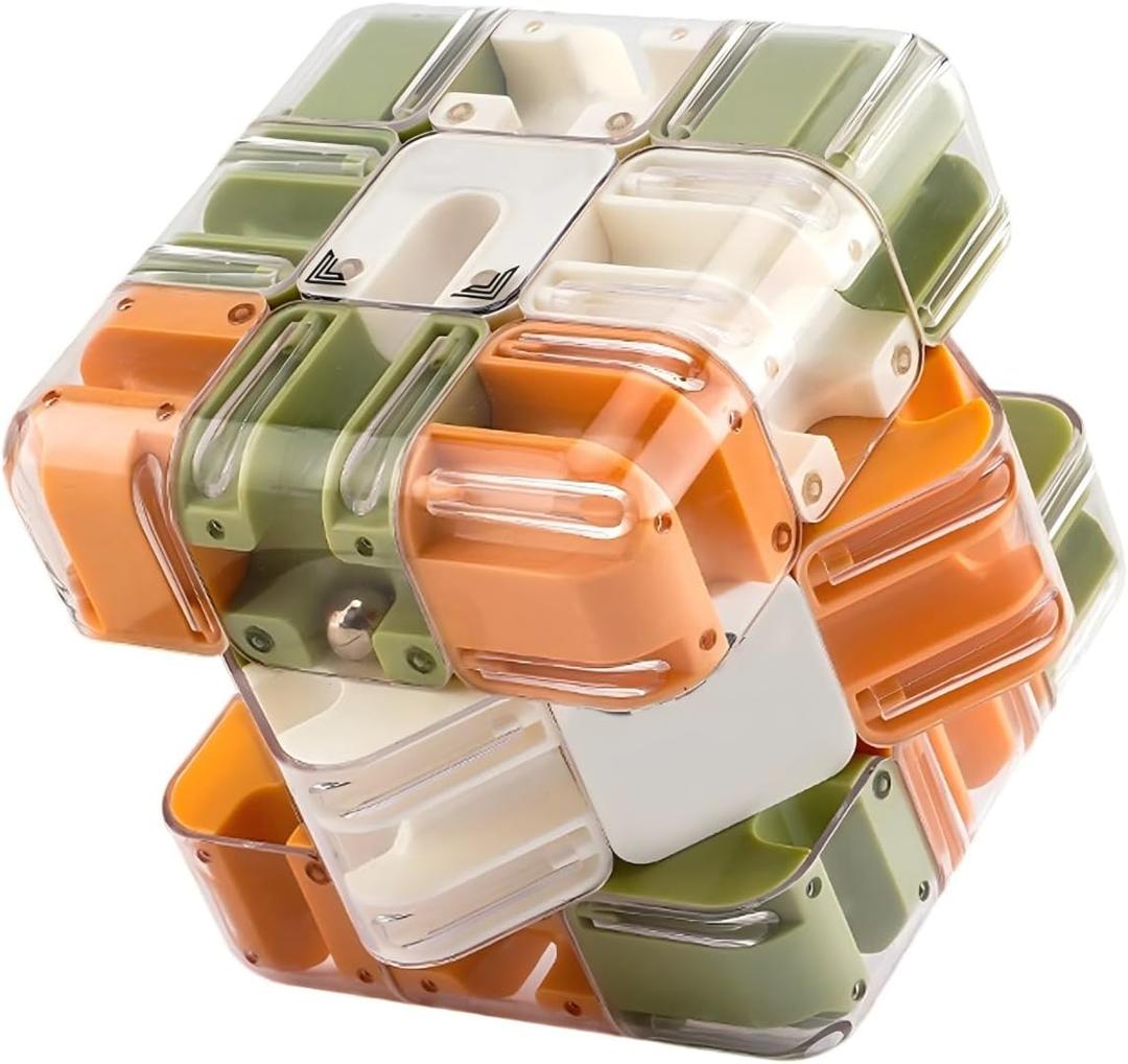 Large 3D Labyrinth Cube Puzzle - Engaging Brain Teaser Toy, 3D Maze Cube, Improve Spatial Recognition and Cultivate Logical Thinking, Educational Focus Game Gift for Adults Teens