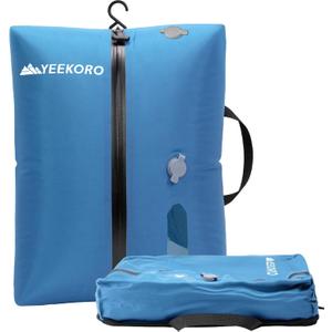 Vacuum Bags for Travel, Professional IP67 Reusable Vacuum Compression Bags for Travel Suitcases and Backpack, Durable Space Saver Bag (Blue,No Pump)