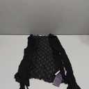 Milumia Women's Y2K Textured Lettuce Trim Tie Front Cardigan Long Sleeve Sheer Shrug Top Cover Ups XS