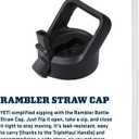 YETI Rambler 18 oz Bottle, Vacuum Insulated, Stainless Steel with Color Matching Straw Cap, Rescue Red