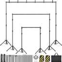 Backdrop Stand Kit - 6 Widths, 10x8.5ft Adjustable Background Stand for Parties & Studio Photography