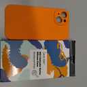 LOVE 3000 Designed for iPhone 14 Case, Premium Silicone with [Soft Anti-Scratch Microfiber Lining] Shockproof Protective Phone Case for Men Women Girls 6.1", Bright Orange