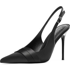Adrizzlein Womens Slingback High Heels Pointed Toe Heels Closed Toe Stiletto Pumps Comfortable Sexy Non-Slip Elegant Wedding Party Shoes, Size 7