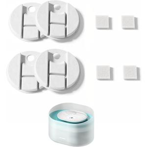 PETLIBRO Replacement Filters for Capsule Dog Fountain PLWF008, 2 Month Set of Filters for Dog Water Dispensers, 4 Count Pack, White