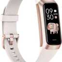 Fitness Tracker with 24/7Heart Rate, Blood Pressure, Sleep Tracking, Calorie, Activity Tracker with 1.1" AMOLED Color Screen, Waterproof Step Tracker for Android iPhones Women Men (Beige)