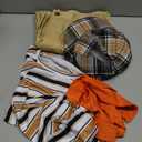 Adults Kids Costume Striped T-shirt Hat Straps Pants Outfit Halloween Cosplay Uniform Set (Medium)