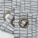 Grey Pattern Curtains 90 Inch Length for Living Room Light Filtering Sheer Semi Boho Geometric Grommet Drapes Silky Textured Neutral Modern Chic Aesthetic Curtains for Bedroom Accent Wall Panels Gray