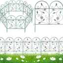 Garden Fence 6 Pack, 22.8in(H)x11Ft(L), Rustproof Metal Wire Border Animal Barrier for Dog Outdoor, Outdoor Landscape Decor for Yard & Patio, Arched Pet Fence, Vintage Decorative Garden Fencing