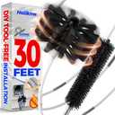 Holikme 30 Feet Dryer Vent Cleaner Kit, Flexible Lint Brush with Drill Attachment, Fireplace Chimney Brushes Extends Up to 30 Feet for Easy Cleaning, Use with or Without a Power Drill