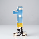 Light Up Number, Led Light Up Table Numbers Sign Cartoon Light Number for Party Decorative Led Number Lights for Kids Cartoon Story Party Birthday Party Decorations (Number 1)