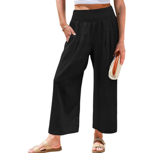Angerella Women's Wide Leg Pants Casual High Waisted Palazzo Pants Summer Flowy Beach Lounge Trousers with Pockets