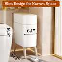 LALASTAR Small Bathroom Trash Can Automatic Touchless, Bathroom Garbage Can with a Lid, Motion Sensor trashcan for Bedroom, Kitchen, Office, 2.5 Gallon, White