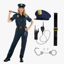 Morph Police Officer Costume - Adult Women's Cop Costume, Size Small