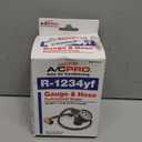 InterDynamics Certified AC Pro Car Air Conditioner R1234YF Refrigerant Gauge and Hose, Reusable AC Recharge Kit, 72 in