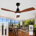52-inch Wooden Smart Outdoor Ceiling Fan (with Light and Remote Control)
3CCT, mobile app, full memory function, for use in living rooms, dining rooms, bedrooms, offices, balconies, and outdoors.