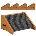 Dog Ramps for Stairs, Wooden Pet Ramp Stairs for Small Medium Dogs, Non-Slip Dog Pet Steps for Any Staircase, Stair Ramp for Injured Dogs with Anti-Slip Strip, 4 Pack