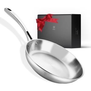 10-Inch 316 Stainless Steel Frying Pan with Heat-Control Base