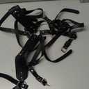 Men's PU Leather Caged Thigh Holster Goth Sexy Punk Suspenders Cage Leg Garter Thigh Harness Men Restraints Leg Harness (PU Leather Material Upgrade)