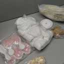 Shyyween 143 Pcs Shower Party Prizes for Game Winners, Guests Party Favors Set with Towels Socks Hair Bands Combs Eye Masks Cards, Spa Gift for Gender Reveal Bridal Showers(White)