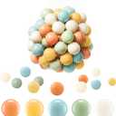 Ball Pit Balls, Safe Non-Toxic BPA-Free Crush-Proof Plastic Balls for Toddlers, Gift for Kids Birthday & Christmas, for Indoor Playpens, Party Decorations & Amusement Activities (50PCS, Gray Blue, Milk White, Green, Orange, Light Red)