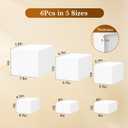 Dessert Table Display Set,6pcs Buffet Risers,Dessert Table Display Set,White Buffet Risers,Acrylic Boxes For DisplayWhite,DessertTable DisplaySet,Cube Boxes NestingRisers(8"-7"-6"-5"-4"-4")