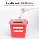 Alcedo Sharps Container for Home Use 2 Gallon (3-Pack), Biohazard Needle and Syringe Disposal, Professional Medical Grade