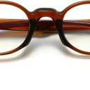 Retro Small Round Glasses for Women Men Fashion Round Blue Light Glasses Small Face Nerd Eyeglasses (Clear Brown)