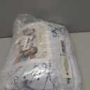 Nanko Floral Duvet Cover Set King Size, Blue and White Flower Leaf Print Pattern Bed Set, Soft Microfiber Reversible Comforter Bedding Cover with Zip Tie - Vintage Farmhouse for Women Men, 3Pcs 104x90