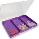 Diamond Painting Trays with Lids, 3 Pack Diamond Painting Trays with Storage Containers, 2-in-1 Diamond Art Storage and Diamond Art Trays, Diamond Painting Tools for Adults (Purple)