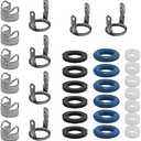 Fuel Injector Seal Kit, 6 Set Fuel Injectors Seals Repair Kit, Repair O-ring Kit, Replacement for A4 A6 A8 2.8L 3.2L V6, OE 06E998907G