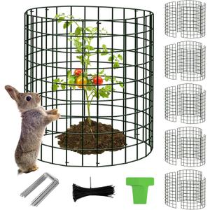 15Pcs Plant Protector from Animals: 5 Pack Metal Mesh Plant Cages to Keep Animals Out - Garden Protection Bunny Barricades from Chicken Squirrels Rabbits for Flowers Vegetables, Black