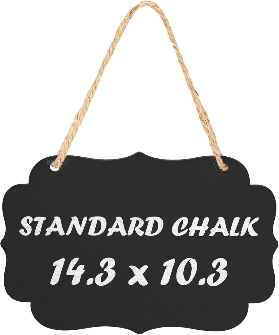 Kamehame Hanging Chalkboard Signs, Large 14.3x10.3 Acrylic Blackboard with Jute String, Double-Sided Message Board, Memo Message Chalk Board Sign for Home, Parties, Store, Office, Garden Kamehame Hanging Chalkboard Signs, Large 14.3x10.3 Acrylic Blackboard with Jute String, Double-Sided Message Board, Memo Message Chalk Board Sign for Home, Parties, Store, Office, Garden