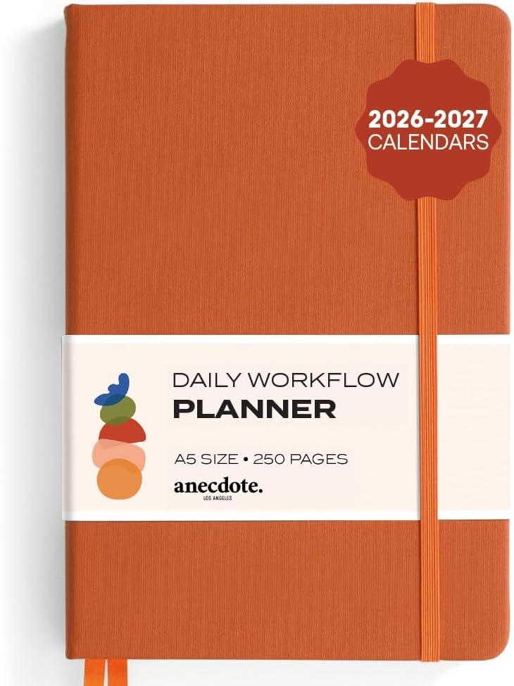Anecdote 2026-2027 Planner: A Monthly, Weekly & Daily Planner with Calendar | 8.5" x 5.2" | Hardcover To-Do List Organizer, Planning Your Success, Start Anytime, Achieve Productivity Goals (Nutmeg)