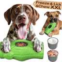 KADTC XXL 3-in-1 Durable Dog Enrichment Toy - Long-Lasting Fillable & Frozen Lick Toy - No-Transfer Freeze & Play -Mess-Free - Ultimate Boredom Buster & Tough Chew Toys for Large Dogs - BPA-Free, Safe