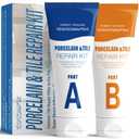 Porcelain Repair Kit (White), High-Gloss Sink, Tile & Tub Chip Repair Kit, Quickly Fix Cracks, Holes and Chips with High Bond Strength, Ceramic & Enamel Repair for Toilet and Shower Tray