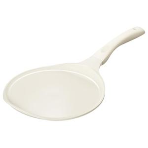 Redchef Crepe Pan Nonstick, 10 Inch Ceramic Flat Skillet Pan for Roti Dosa Tawa Comal Para Tortillas Pancake Pan for Stove Top, Induction Compatible, PFAS/PFOA/PTFE Free(Beige White)