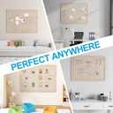 Large Felt Bulletin Board for Wall, 24"x18" Frameless Picture Board, Soft Felt Cork Board for Office, Home Planning & Office Wall Decor, Easy Install Pin Board