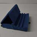 KDD Tablet Pillow Holder, Foldable iPad Stand for Lap, Bed and Desk -Tablet Soft Pad Dock with Pocket & Stylus Mount Compatible with iPad Pro 12.9, 10.5, 9.7 Air Mini 6 5 4 3, Galaxy Tab,E-Reader (Blue)