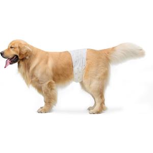 Amazon Basics Male Dog Diapers, Ultra Absorbent Disposable Wrap with Wetness Indicator, Secure Fit, Leakproof and Breathable, Large, 30 Count