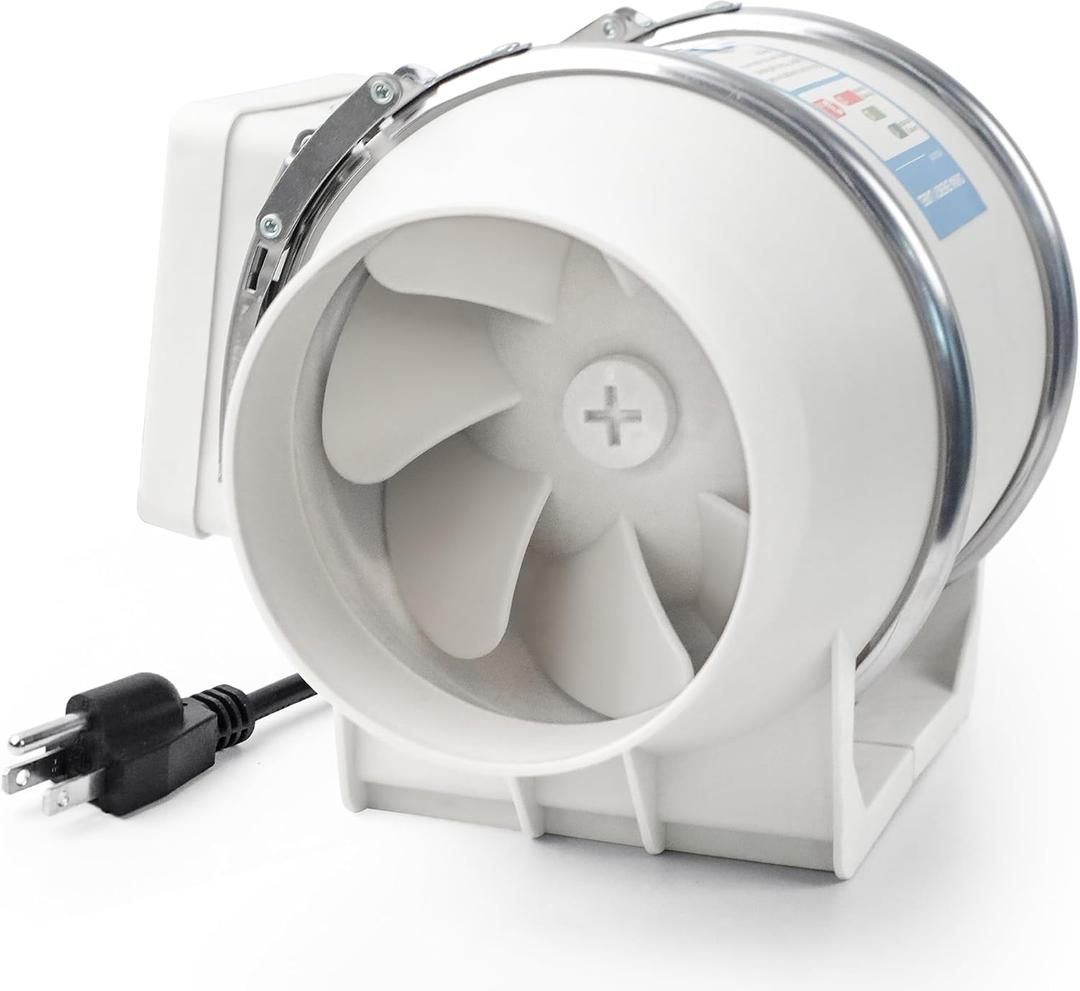 Voltset 4 Inch Duct Fan, Inline Ventilation Exhaust Fan, 280 CFM Duct Intake High Efficiency Air Fan for Vent Bathroom, Kitchen, Grow Tent, Hydroponics, 3D Printer