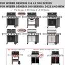 66095 Grill Replacement Grates 66032 Flavorizer Bars Grill Parts for Weber Genesis II E-310 E-315 GS4 Grill Replacement Parts E-335 S-310 Weber Genesis II 300 Series LX 300 Series Cooking Grates Parts