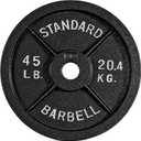 CAP Barbell 2-Inch Olympic Grip Plate, 45-Pounds