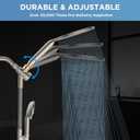 MakeFit Dual Filtered Rain Shower Head Combo, High Pressure Handheld Shower Head with Adjustable Bar - Rainfall Shower Head And Showerhead with Filter for Hard Water - Removes Chlorine(Brushed Nickel), Size: 8 Inch Filtered