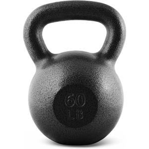 CAP Barbell Cast Iron Kettlebell - Coated Options, Singles and Sets, Multiple Weight Choices (60LB)