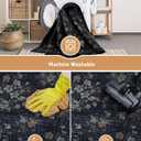 8x10 Large Washable Non-Slip Floral Area Rug(Dark Blue/Grey,8x10)