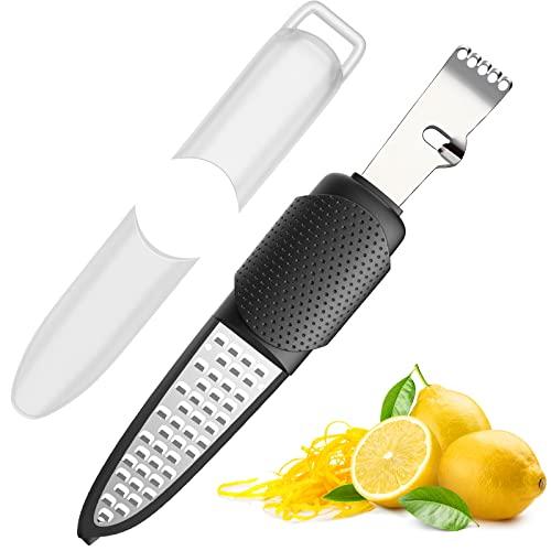 Pisol Zester, Lemon Citrus Orange Zester and Grater Tool, Cheese Grater & Vegetable Grater for Lime, Garlic, Ginger, Chocolate, Fruits, Dishwasher Safe