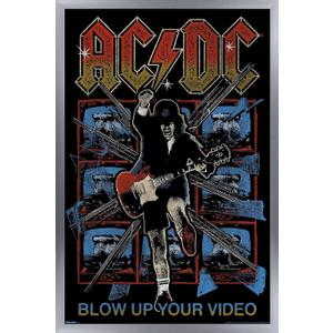 Trends International AC/DC - Blow Up Your Video Wall Poster, 34L x 22.4W, Silver Framed Version
